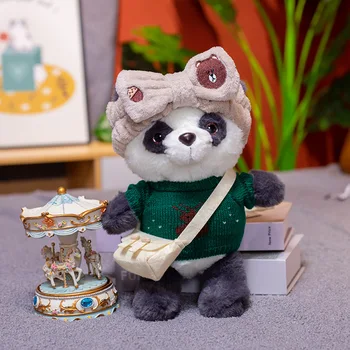 LaLafanfan Crtani film Panda Cosplay Prerušiti Pliš Plišane Igračke Slatka Ljubimci Lutka Soft Dječje Jastuk za Djecu Djevojčice Poklon Za Rođendan
