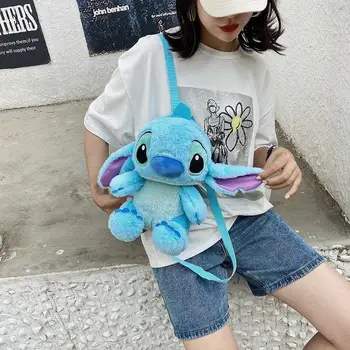 Disney Lilo i Stitch Medo Ruksak Kawaii Crtani Mekana Lutka Veleprodaja Igračaka Plavi Paket Munje Dar za Djecu Djevojka Rođendan