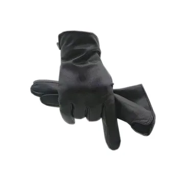 Zimske muški ručni modni rukavice od janjeće kože, crne kožne nove tople rukavice za vožnju, lako peglanje od kozje kože, muška kožuh 2021-0010