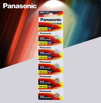 5 Kom./LOT, Novi Panasonic 100% Origina CR1025 CR 1025, 3, Litij dugme baterija, Baterije za kovanice