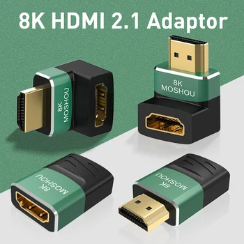 MOSHOU 8K HDMI 2,1 Kabelski Adapter Штекерно-Ženski Kabel Pretvarač za HDTV PS4 PS5 Laptop 4K Produžni kabel HDMI Žensko
