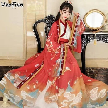 Plesni Odjeća Dinastije Tang, Odijelo Doba Tang, Drevni Odijelo, Tradicionalni Narodni Plesni Kostim, Donje Drevni Haljina Ханфу u Orijentalnom Stilu