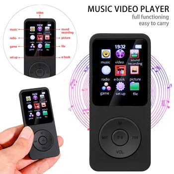 MP4 player 1,8-inčni Mini-Metalni MP3 player Hi-Fi Bluetooth 5,0 Digitalni media player Ručka Za Snimanje, FM radio, Ebook MP4 player