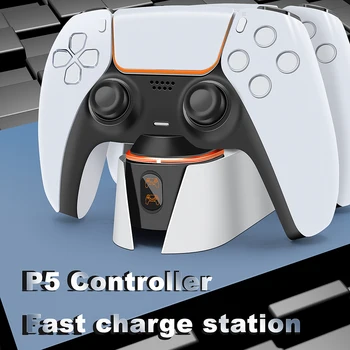 Brzi Punjač za Ps5 Bežični Dual Usb Kontroler Stalak za punjenje Priključna Stanica Led Stalak za Sony Playstation5 Joystick Gamepad