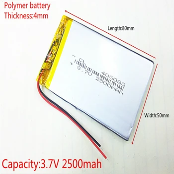 405080 3.7 od 2500 mah Litij Polimer LiPo Punjiva Baterija ćelije Za PAD GPS Oprema za PSP Vedio