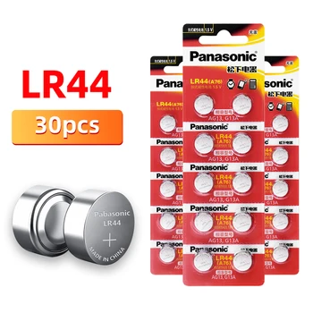 30 kom./3 pakiranje PANASONIC LR44 A76 AG13 0% hg SR1154 357 LR 44 1,5 v baterije Za kalkulatora 0% hg