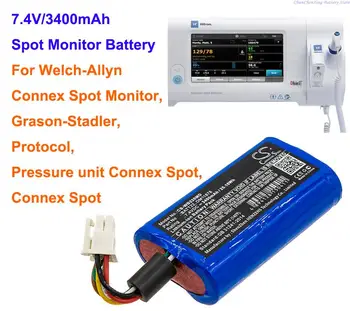 Baterija Cameron sino 3400mAh za spot monitor Welch-Allyn Connex, Grason-Stadler, Protokol, Connex Spot, Senzor tlaka Connex Spot