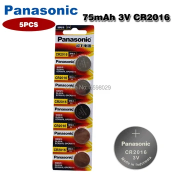 5 kom. originalni novi baterija za PANASONIC cr2016 3 tipke element novčić baterije za sat računalo cr 2016 Za Upravljanje Igračka