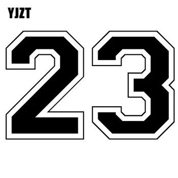 YJZT 16,3 cm * 10,5 CM Zabavan Sportski Košarkašku broj 23 Oznaka na auto Vinil naljepnica 13D-0276
