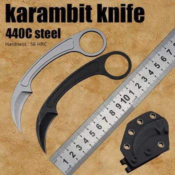 Mini Керамбит csgo nož za preživljavanje taktičke lovačke noževe vanjski kamp noževa samoobrane EDC alati 440C čelik nož fiksni
