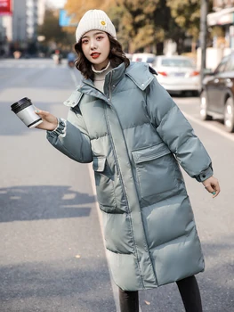 Veliki veličina s-2xl žene Koreanska verzija slobodna zima novost 2021, пуховик srednje dužine, modni trend jakne
