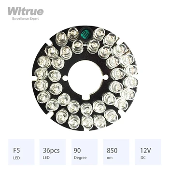 Witrue IR LED Ploča Zrnatost 36 850 nm 90 Stupnjeva Promjer 53 mm CCTV Oprema za video nadzor Kamere za video Nadzor