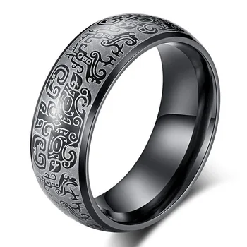 Izvorni Feng Shui Pixiu Mantra Prsten Kralj Гесер Za Muškarce Od Nehrđajućeg Čelika Viking Sreće Prsten Za Cigane Sveti Pribor Poklon