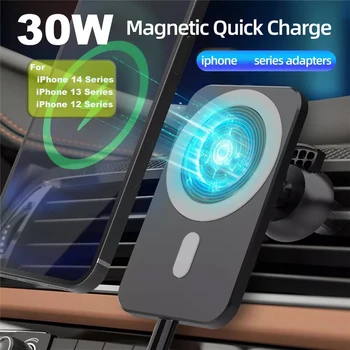 Brzi Bežični Punjač 30 W Qi Magnetski Auto Držač za Telefon za iPhone 13 12 Pro Pro Max Mini 11 Samsung s Regulacijom na 360 °