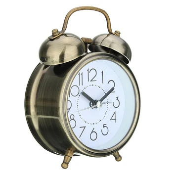 Kreativni klasicni alarm antička brončana noćne Dual-Poziv Glasan Alarm Noćni noćno svjetlo Home Dekor Dar Topla Rasprodaja