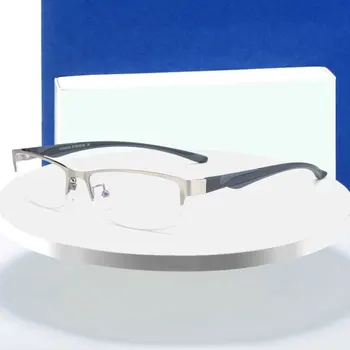 Kvalitetan Poslovni Naočale Za čitanje Od Nehrđajućeg Čelika Pola Rimless, Okvira Za Naočale, Optički Naočale Na Recept