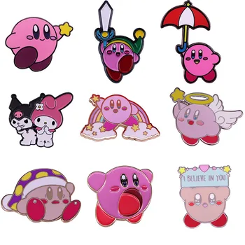 Anime Pink Star Kirby Figurica Model Igračke Kawaii Dvodimenzionalni Kirby Periferija Figurice Igračke, Pribor Broš Dječji Darovi