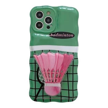 Creative Плавящаяся Zračni Jastuk Pink Torbica-Držač za Badminton za iPhone 11 12 Pro Max 8 7 Plus Xs Xr Max X Soft Stražnji Poklopac Coque Capa