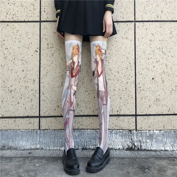 Japanske Igre Anime Čarape Za Žene Ljetnim Elastične Čarape Iznad Koljena s po cijeloj površini Za Djevojčice Igre Cosplay Seksi Čarape