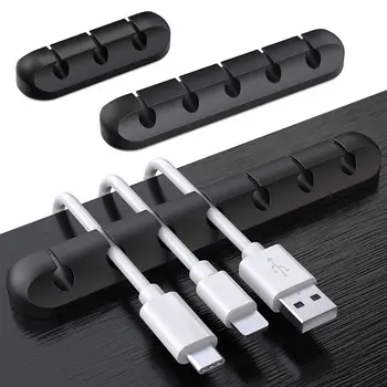 Untoom Silikon Kabelski Organizator Društvene Stezaljke Za Upravljanje USB Kabelom Намотка Kabel za Miša, Tipkovnice Slušalice Vozila Ureda