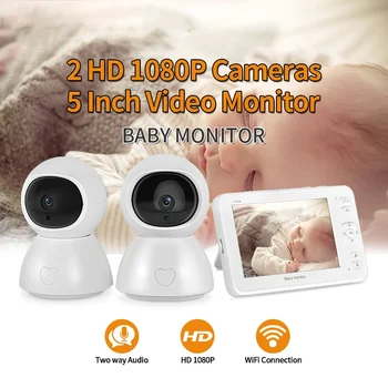 5-inčni baby monitor Noćni Vid 1 Zaslon 2/3 Kamera za video Nadzor 1080 P Skladište Sigurnosti Usluga Skladište sa 2 Kamere