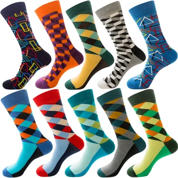 20 Pari Kvalitetnih Brendiranim Pamučne Čarape S po cijeloj površini, Svakodnevne Šarene Zabave Sretne Čarape UG01
