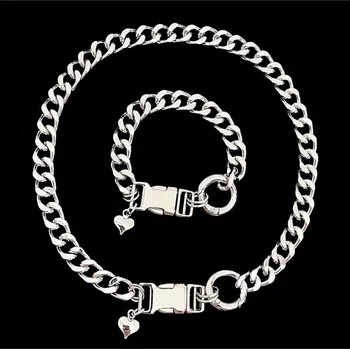 Little design lanac na ključice s gumbima, kratka, od титановой čelika, jednostavno, otporne na boju, univerzalna ogrlica ins, donje