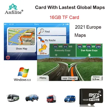 16 GB Micro SD Kartica za WinCE GPS Auto Navigacijski sustav 2021 Karta softver za Europu, Afriku, CA, Francuskoj, velikoj Britaniji, Španjolskoj, Turskoj, Njemačkoj, AU/SAD