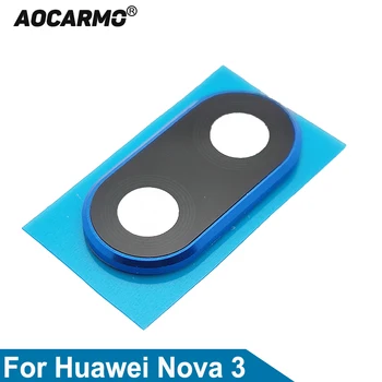 Aocarmo Straga Stražnja Kamera Objektiv S Okvirom Ljepljive Etikete Rezervni Dijelovi Za Huawei Nova 3