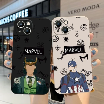 Marvel Loki Kapetan Amerika Torbica Za mobitel Apple iPhone SE 2020 XS MAX XR X 6S 6 Plus Tekući Lijeva Uže Bitno Stražnji Poklopac