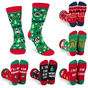 Zabavne Čarape Modni Ljubavnik Kreativni Božićni Print Halloween Slavlje Santa Los Poklon Večernje Keks Snijeg Pamučne Čarape