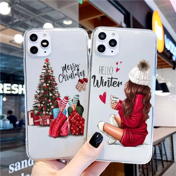 2021 Sretna Nova Godina je Moda Božić djevojka Silikonska torbica za telefon Torbica Za iPhone 13pro 13mini 13pro max poklopac