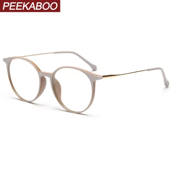 Peekaboo korejski stil veliki okvira za naočale za muškarce crna smeđa TR90 optički naočale za žene полуметаллические prozirne pribor