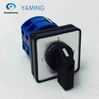 Yaming electric YMW26-25/2 (S17818) 25A 2 pol 3-smjerna shema upravljanja motorom Višefunkcijski prekidač okretni gumb grebenasti prekidač