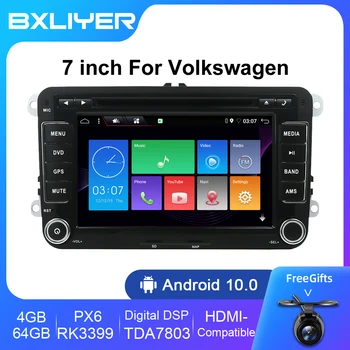 PX6 RK3399 DSP Android 10 2 Din Auto Radio Media Player Za VW/Volkswagen i Škoda Octavia golf 5 6 touran passat B6 polo