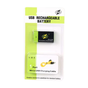 USB Punjiva 9V Lipo Baterija ZNTER S19 9V 600mAh RC Baterija Za mikrofon i Радиоуправляемой Kamere Pribor Za Trutovi s USB kabelom