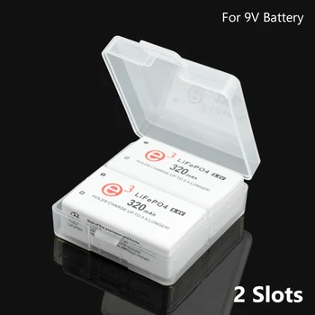 1pc 2 komada 9 U 6F22 Baterije Kontejner za Baterije Prozirna Plastična Kutija za Skladištenje Baterija za 9 U 6F22 Kutija Za Skladištenje Baterija za Nošenje