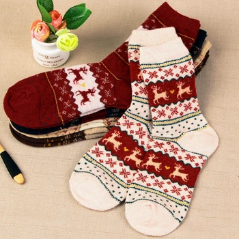 Debele Vunene čarape, Ženske Tople Čarape S Toplim Božićni Poklon Zabavne Slatka Кавайные Crtani Slatka Meke Tople Čarape za Dame