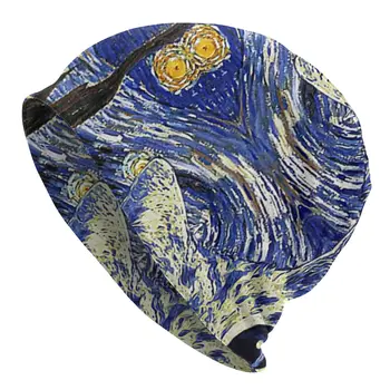 Vincent Van Gogh Kapa Hauba Вязаная Kapa Za Muškarce Žene Hip Hop Unisex Stil Mačka Ulje Na Platnu Tople Zimske Skullies Kape Kape