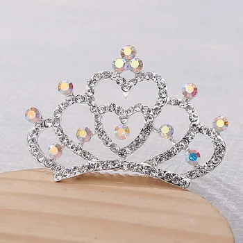 Djevojka Pribor Za Djeveruše Nježna Gorski Kristal Princeza Djevojke Crown Tiaras Pokrivala Za Glavu, Ukras Za Kosu Je Najbolji Dar Za Djecu Za Rođendan