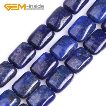 Plavi Kamen lapis Lazuli Pravokutnik Perle Za Izradu Nakita Strand 15 Inch(e) DIY Poklon Prodaja na Veliko! Besplatna dostava!DRAGI kamen-unutar