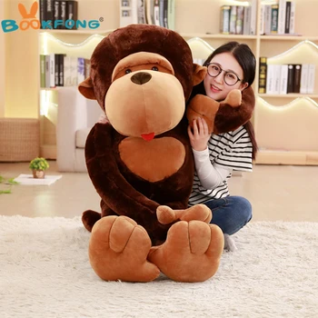 1 Kom. Divovski Majmun Гиббон Orangutan Mekana Lutka Pliš Igračke Beba Spava Mirno Životinja Gorila Lutka Dječji Rođendan Božićni Poklon