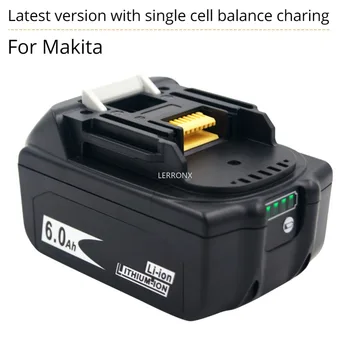 Najnovija Verzija BL1860 18 6.0 Ah Litij baterija baterija baterija baterija baterija za električni alat Makita Baterije BL1815 BL1830 BL1840 BL1850 LXT 400